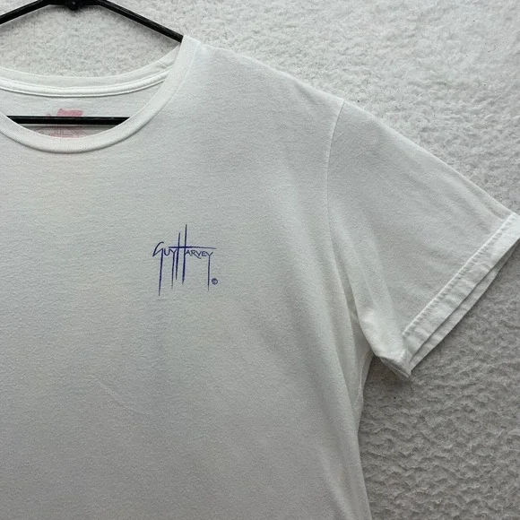 Guy Harvey T-Shirt Womens Large L Everglades Manatee Dolphin Birds Palms Fishing - Picture 3 of 11